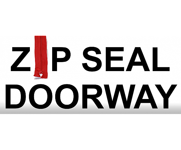 Double Zip Double Doorway Seal - Enhanced Dust Containment for Construction Sites