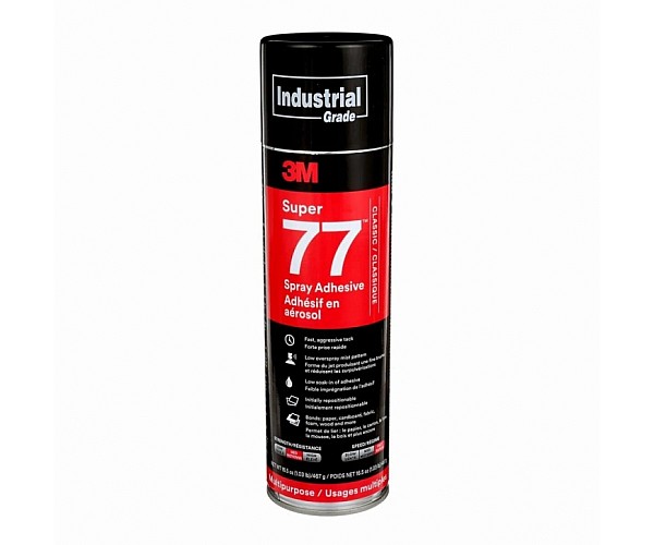3M Super 77 Multipurpose Spray Adhesive in Red - Front View