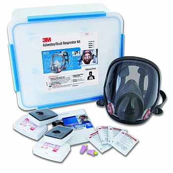 3M Full Face Respirator Kit Asbestos Silica Dust 6835