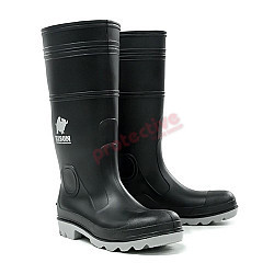 Bison Gumboot Inca PVC Black Steel Toe Bison Gumboot Inca PVC Black Steel Toe