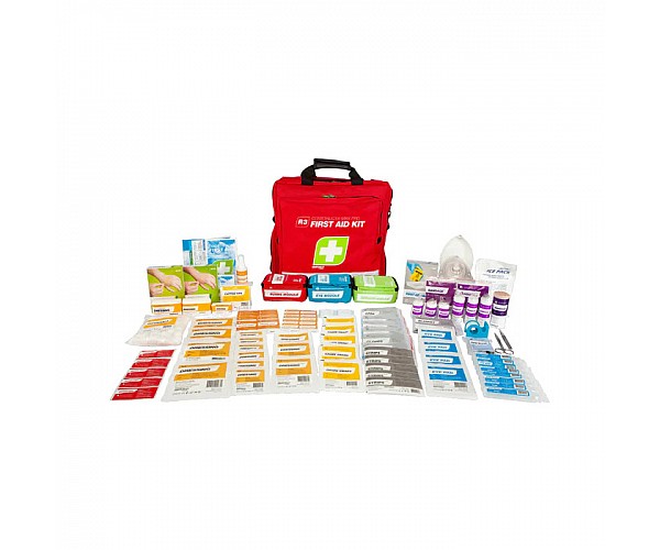 FastAid R3 Constructa Max Pro™ Soft Pack First Aid Kit in Red - Front View