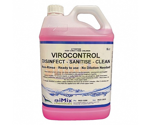ViroControl Disinfect Sanitise Cleaning Solution 5 litre Cleaning Liquids