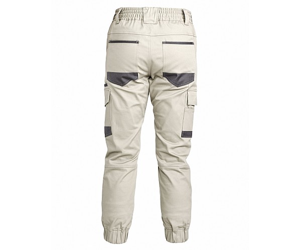 Unisex cotton stretch drill cuffed work pants - WP28