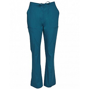 Ladies Semi-Elastic Waist Tie Solid Colour Scrub Pants M9720