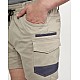 Unisex cotton stretch drill cuffed work shorts - WP29