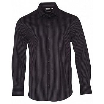 Men's Dobby Stripe Long Sleeve Shirt M7132