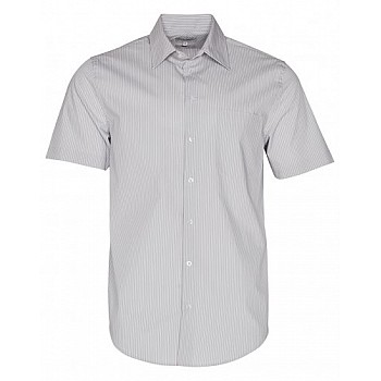 Men's Ticking Stripe Short Sleeve Shirt M7200s