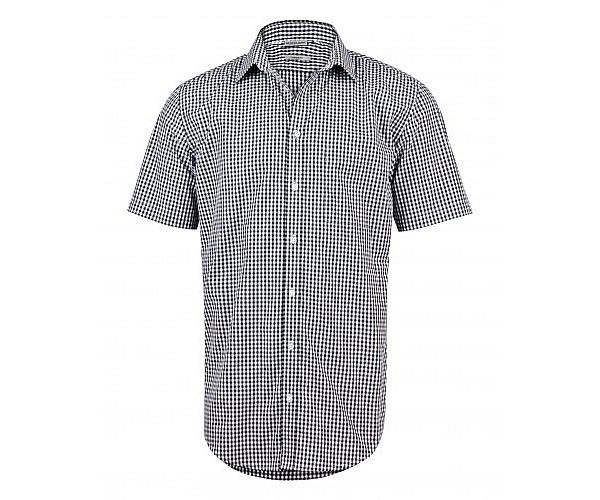 Men’s Gingham Check Short Sleeve Shirt M7300S