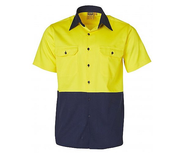 SHORT SLEEVE COTTON DRILL SAFETY SHIRT SW53