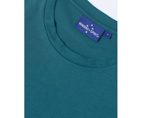 Mens Premium Cotton Face Tee Shirt - Ts43 in Pastel Blue - Front View