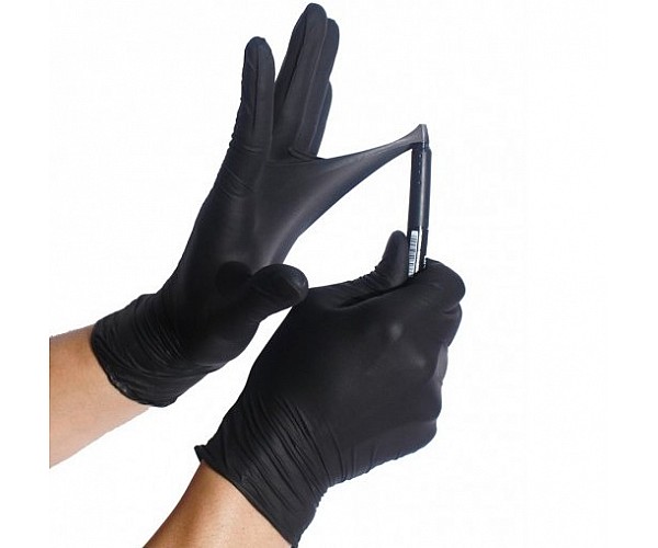 Apollo Black Nitrile Black Powder Free Disposable Gloves