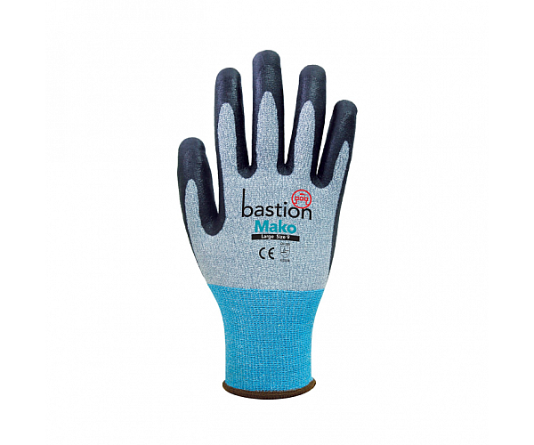 Mako Grey Gloves Black Micro Foam Flex Nitrile Coating Safety Gloves