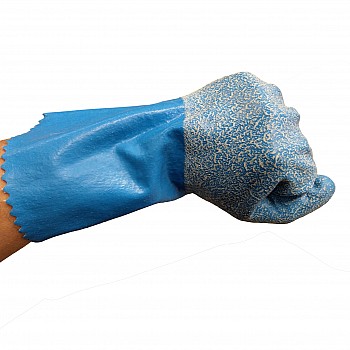 Cottonlined Rubber Glove With Rough Grip Asbestos Removal
