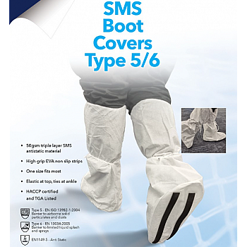 SMS Shoe Boot Covers for Asbestos Removal - Bag of 50