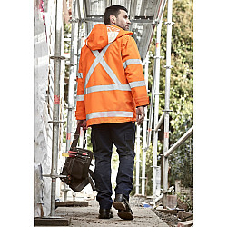 Mens Hi Vis X Back Taped 4 In 1 Waterproof Jacket Mens Hi Vis X Back Taped 4 In 1 Waterproof Jacket