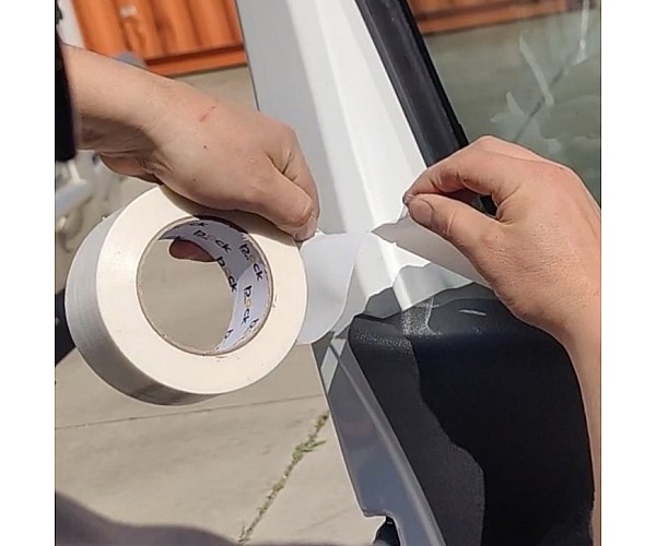 Bock Easy Tear PE Protection Tape in White - Front View