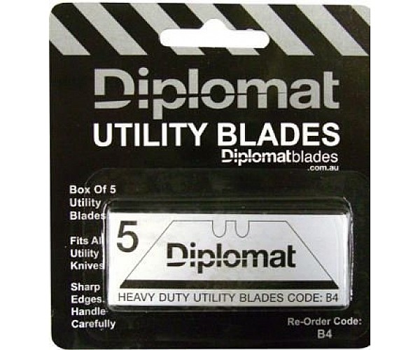 Heavy Duty Utility Blades Pack of 5 Knives Blades & Window Scrapers