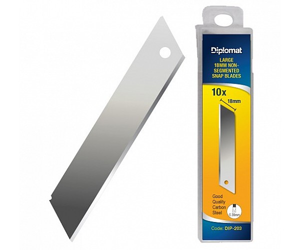 Diplomat 18mm Non Segmented Snap Blades - PACK OF 10