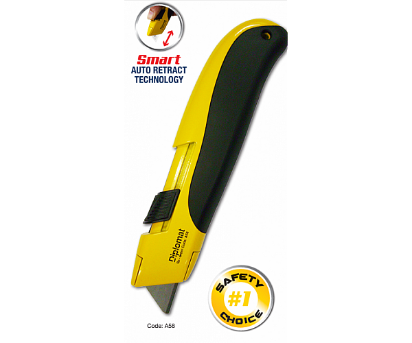 DIPLOMAT ULTRA SAFETY KNIFE AUTO RETRACTABLE Knives Blades & Window Scrapers