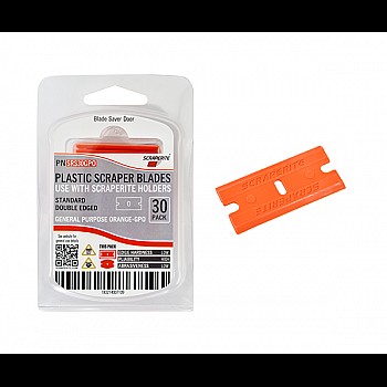 Scraperite Rectangle Plastic Blade - 30 Replacement Pack