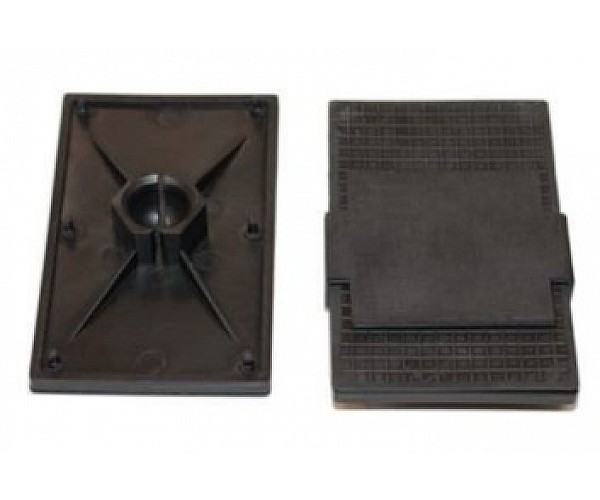 Extender Wall Top & Bottom Plates in Black - Front View