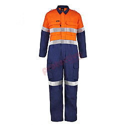 Hi Vis Two Tone Coverall With Fr Reflective Tape Hi Vis Two Tone Coverall With Fr Reflective Tape