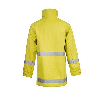 Fire - Fighting Jacket With Fr Reflective Tape Lime Yellow