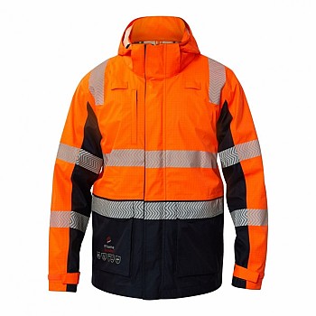 Volt Fr Hi Vis Wet Weather Segmented Reflective Jacket