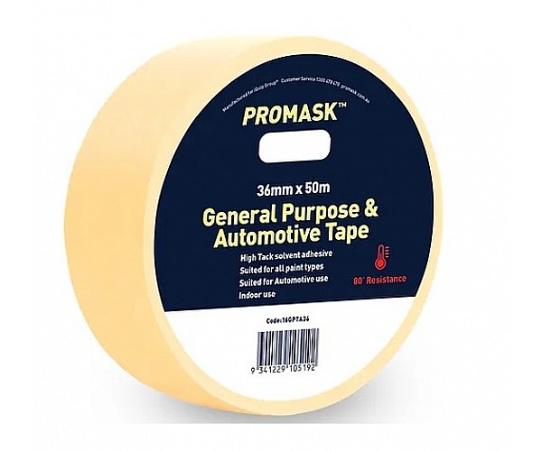 iQuip Promask General Purpose Masking Tape in cream - Front View