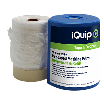 iQuip Pre Taped Masking Film Dispenser and Refill