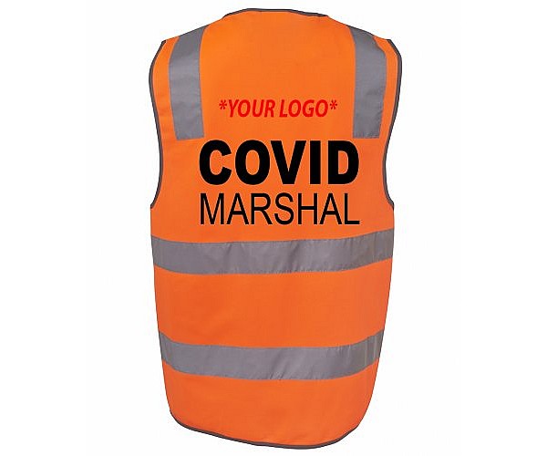 Covid Marshal Velcro HI VIS SAFETY VEST