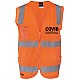 Covid Marshal HI VIS Zipper Vest Crowd Safety