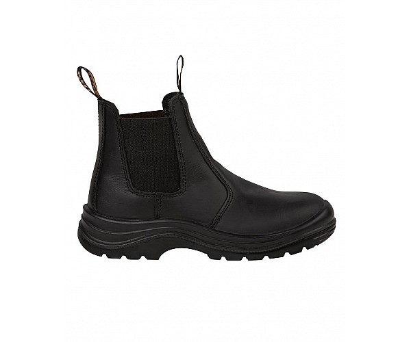 Elastic Sided Leather Safety Boot