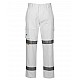 HI VIS White Night Safety Pants With Reflective Tape