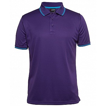 Polo Shirt With Pin Stripe Colar And Sleeves