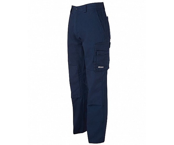 Item Ripstop work trousers. Cotton polyester/elastane 280 gsm. Black and  grey.
