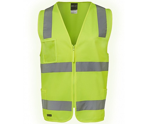 HI VIS Zipper Safety Vest With Reflective Tape