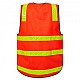 Work Craft Vic Road Vest DAY/NIGHT in Red and Yellow - Front View