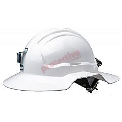 Maxisafe Broadbrim Hard Hat Non-Vented w/Metal Miners Bracket Maxisafe Broadbrim Hard Hat Non-Vented w/Metal Miners Bracket