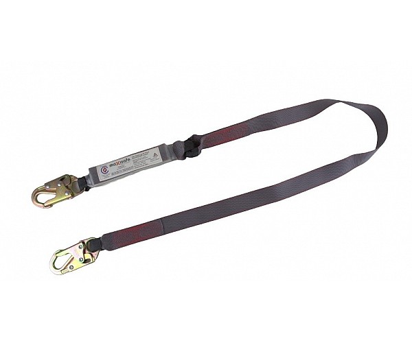 Maxisafe Heavy Duty 2m Web Shock Absorbing Lanyard - 140kg rated ZABM-T3H in [colour] - Front View