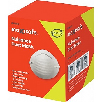 Maxisafe Non Toxic Dust Mask Box Of 50