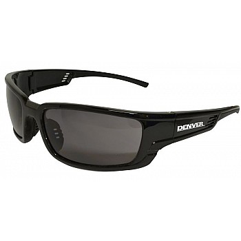 Denver Premium Safety Glasses Black Frame Smoke Lens