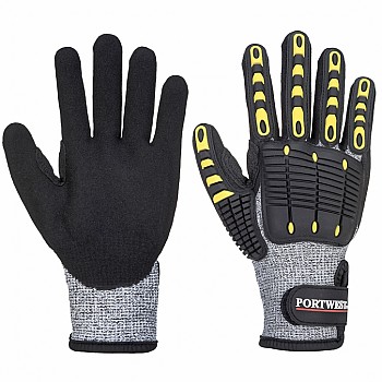 Anti Impact Cut Resistant Glove Grey/Black