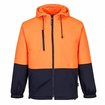 PORTWEST Hi-Vis Water Repellent Contrast Zipped Hoodie