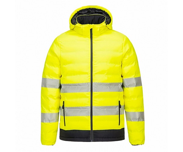 Portwest Hi-Vis Ultrasonic Heated Tunnel Jacket - S548 in [colour] - Front View
