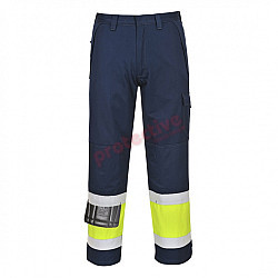 Hi Vis Modaflame Pants/Trouser Yellow/Navy