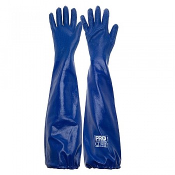 Blue Nitrile Extended Length Chemical Glove - 6 PACK