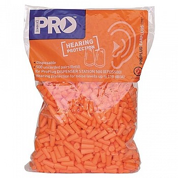 Probullet Refill Bag For Dispenser Uncorded 500 Pairs