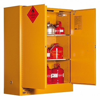 Flammable Liquid Storage Cabinet: 350l - 2 Door - 3 Shelves
