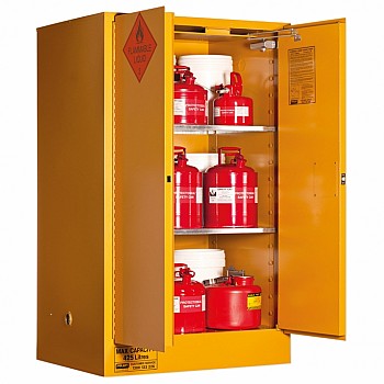 Flammable Liquid Storage Cabinet: 425L - 2 Doors -3 Shelves
